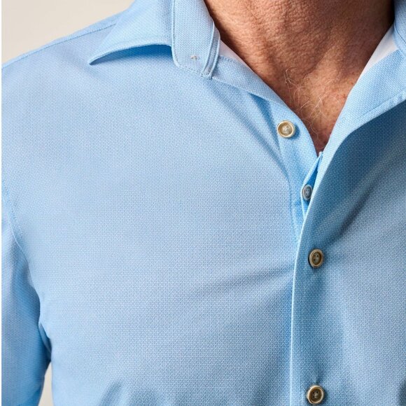 Johnnie-O Short Sleeve Hangin' Out Knit Button Down Shirt - Spielman NWOT Medium - Picture 9 of 9